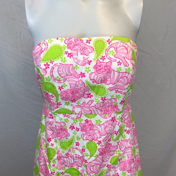 Lilly Pulitzer vintage blackjack strapless Dress - Picture 4 of 7